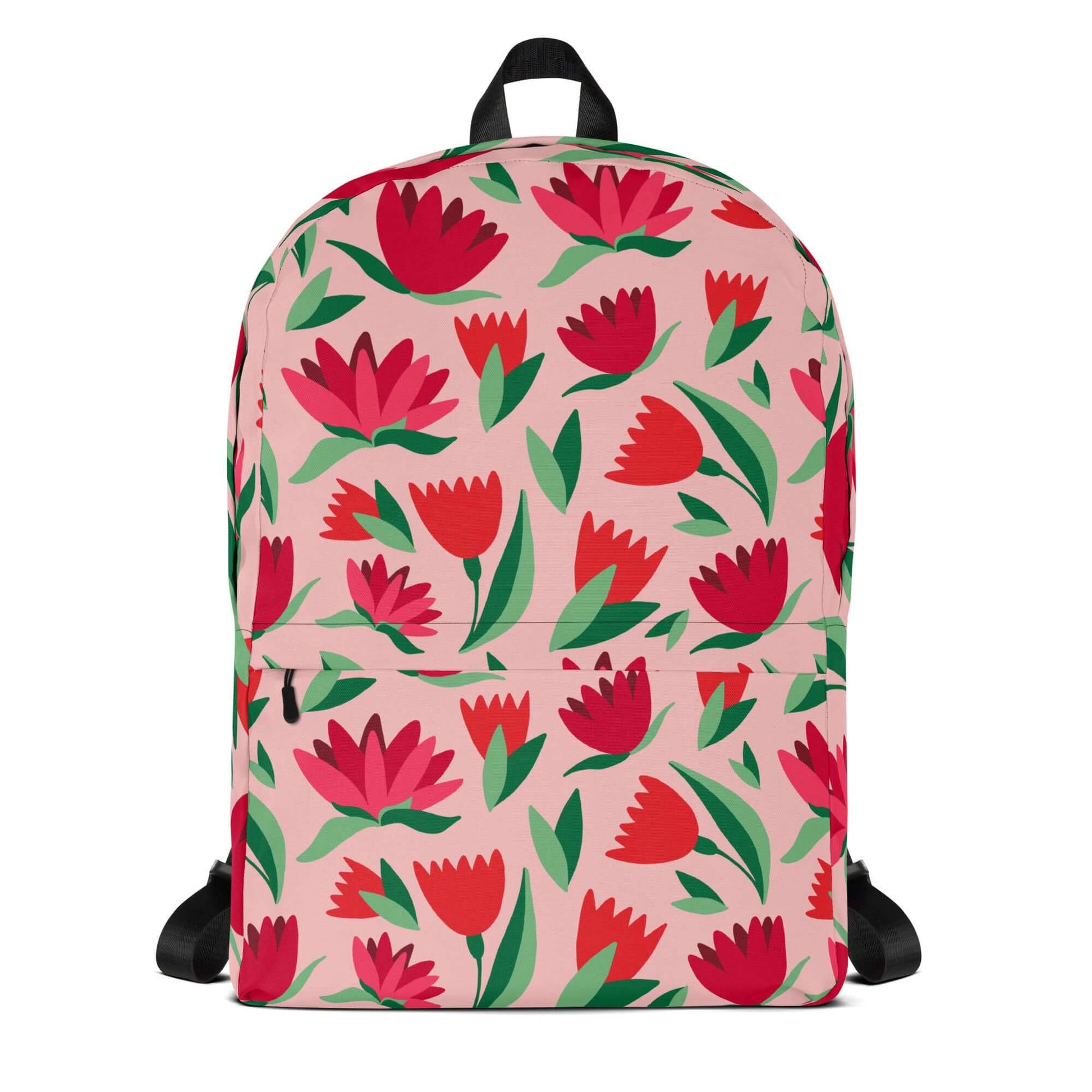 Flower power Backpack - LUDE fashion, streetwear, unique designs, custom apparel, gift ideas, trendy, eco-friendly, statement pieces, graphic tees, sustainable fashion, minimalist, pop culture, creative prints, bold designs, limited edition, casual wear, artistic, lifestyle