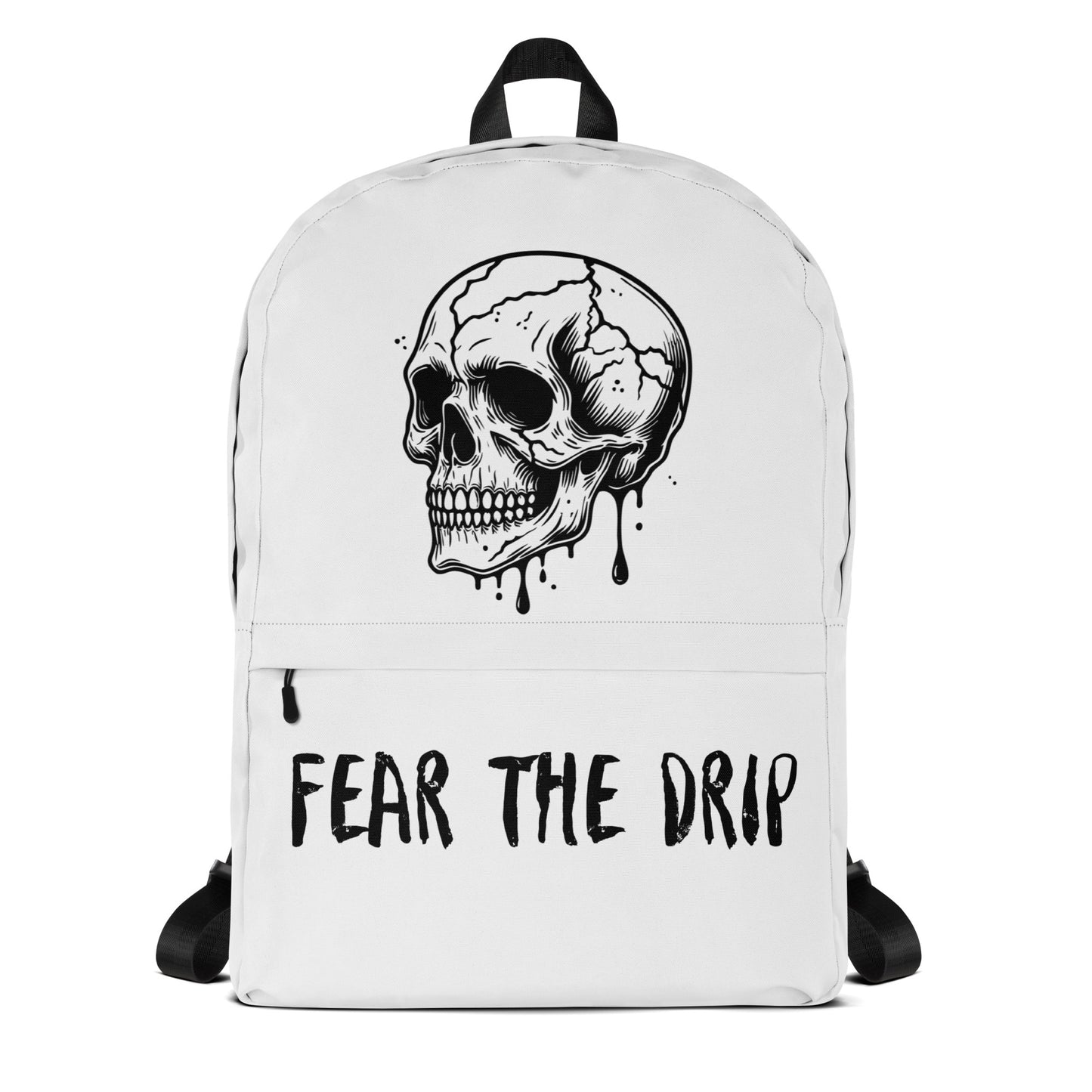 Fear the drip Backpack - LUDE fashion, streetwear, unique designs, custom apparel, gift ideas, trendy, eco-friendly, statement pieces, graphic tees, sustainable fashion, minimalist, pop culture, creative prints, bold designs, limited edition, casual wear, artistic, lifestyle