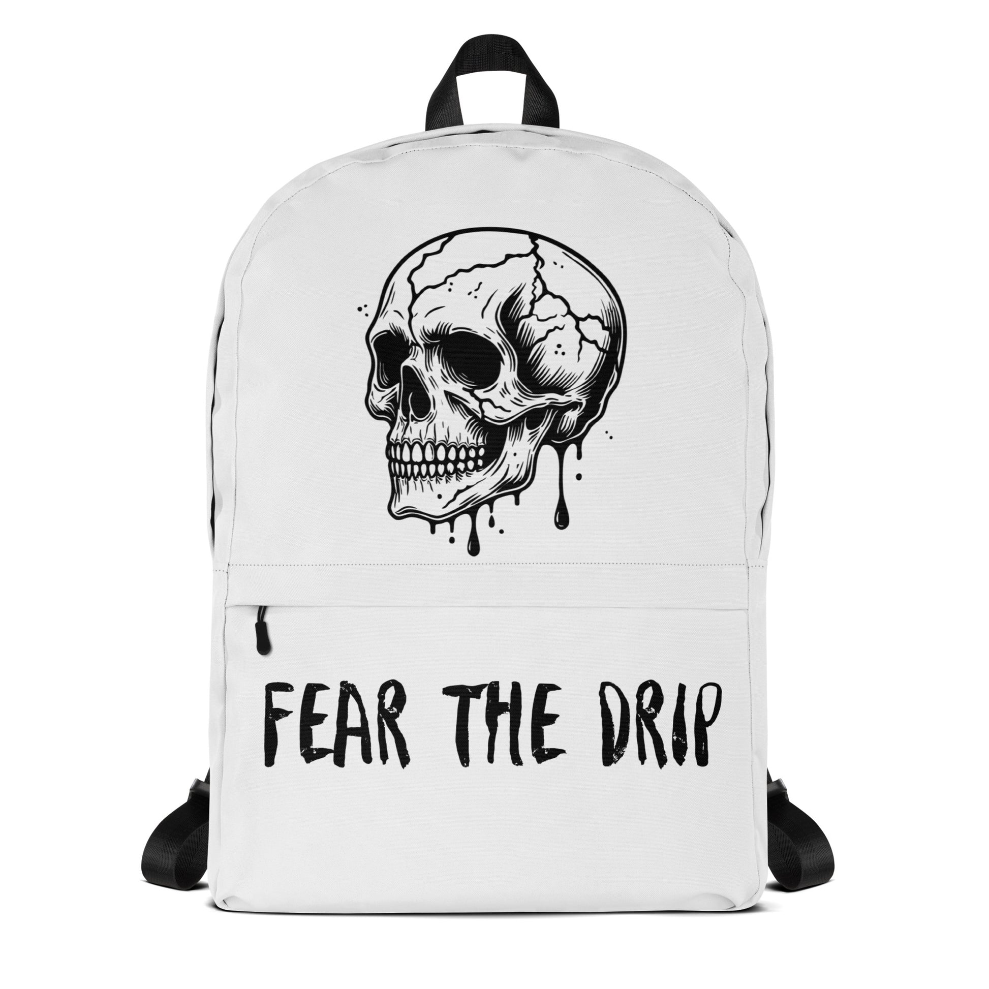 Fear the drip Backpack - LUDE fashion, streetwear, unique designs, custom apparel, gift ideas, trendy, eco-friendly, statement pieces, graphic tees, sustainable fashion, minimalist, pop culture, creative prints, bold designs, limited edition, casual wear, artistic, lifestyle