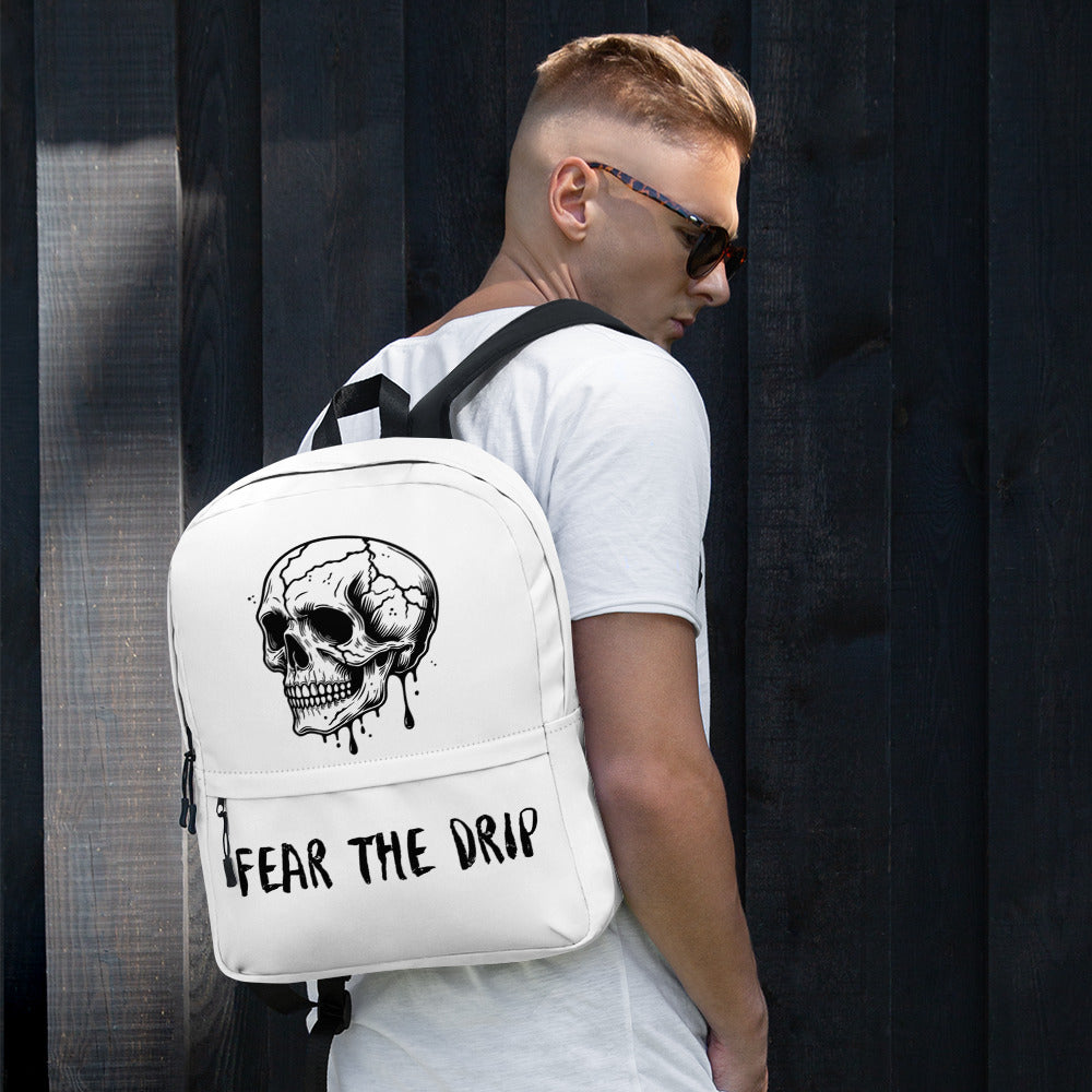 Fear the drip Backpack - LUDE fashion, streetwear, unique designs, custom apparel, gift ideas, trendy, eco-friendly, statement pieces, graphic tees, sustainable fashion, minimalist, pop culture, creative prints, bold designs, limited edition, casual wear, artistic, lifestyle