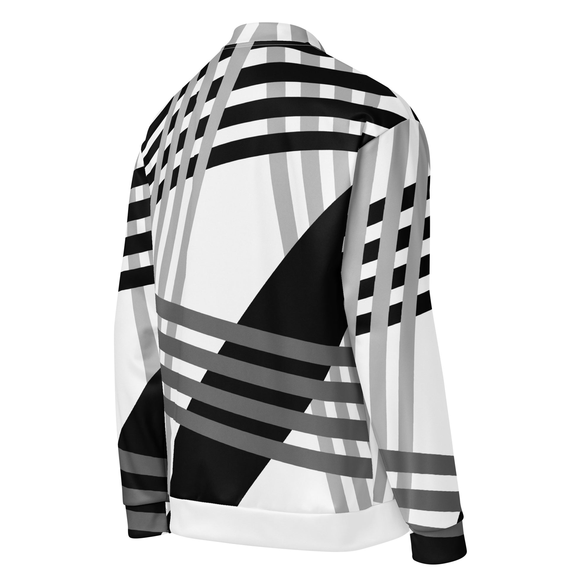 Stride stripes Unisex Bomber Jacket - LUDE fashion, streetwear, unique designs, custom apparel, gift ideas, trendy, eco-friendly, statement pieces, graphic tees, sustainable fashion, minimalist, pop culture, creative prints, bold designs, limited edition, casual wear, artistic, lifestyle