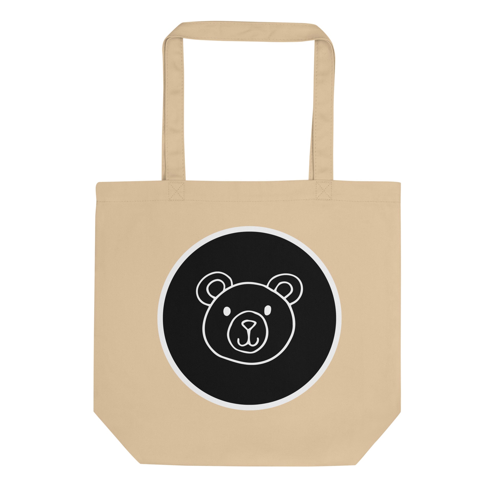 Stitched cute bear Eco Tote Bag - LUDE fashion, streetwear, unique designs, custom apparel, gift ideas, trendy, eco-friendly, statement pieces, graphic tees, sustainable fashion, minimalist, pop culture, creative prints, bold designs, limited edition, casual wear, artistic, lifestyle