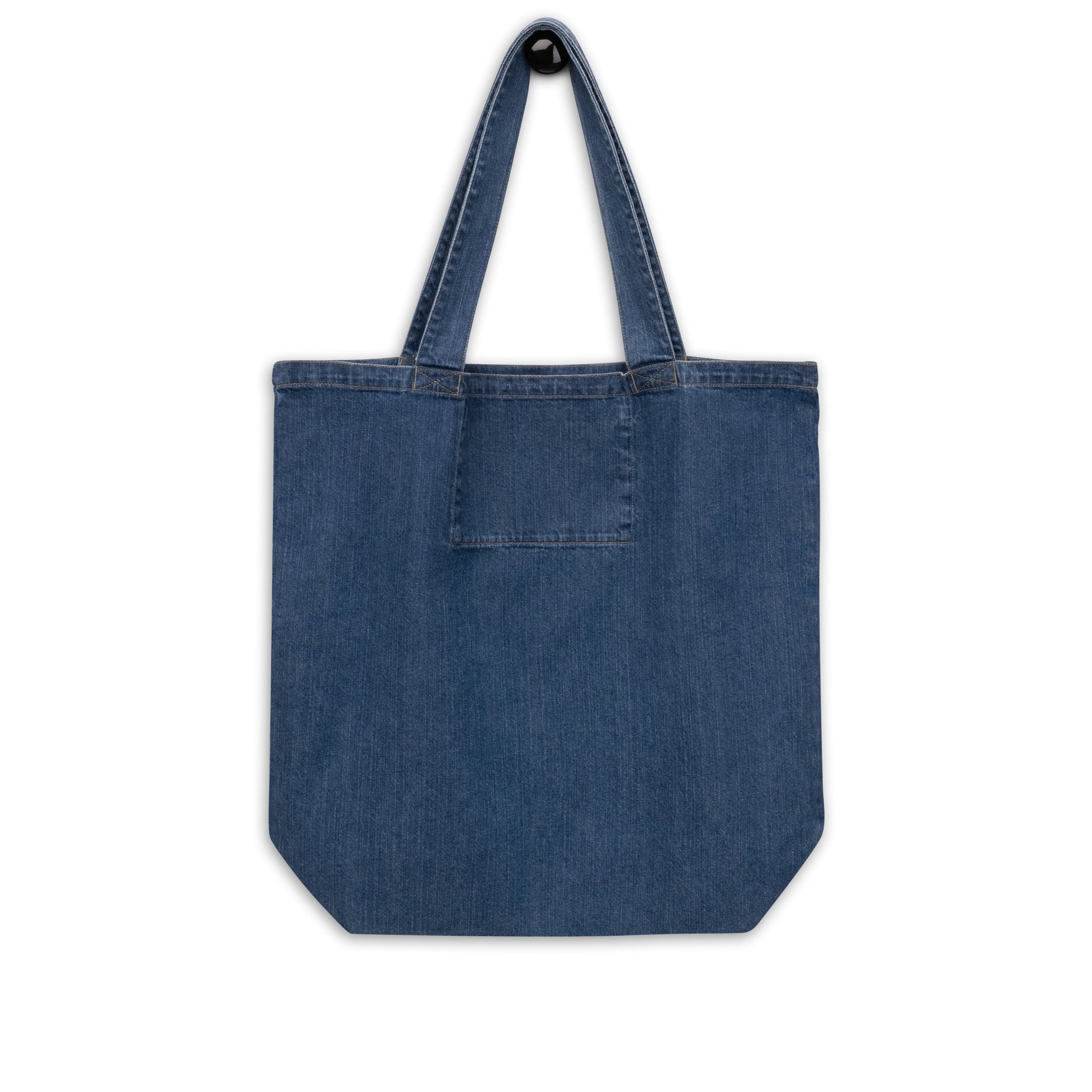 Sound waves Organic denim tote bag - LUDE fashion, streetwear, unique designs, custom apparel, gift ideas, trendy, eco-friendly, statement pieces, graphic tees, sustainable fashion, minimalist, pop culture, creative prints, bold designs, limited edition, casual wear, artistic, lifestyle