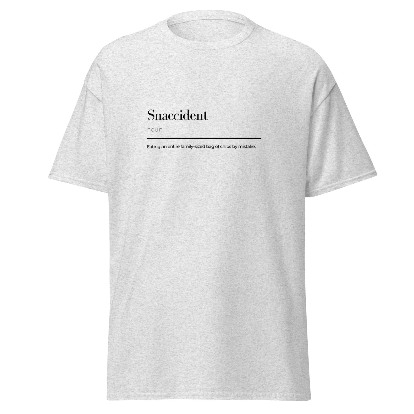 Snaccident Wortspiel Unisex klassisches T-Shirt