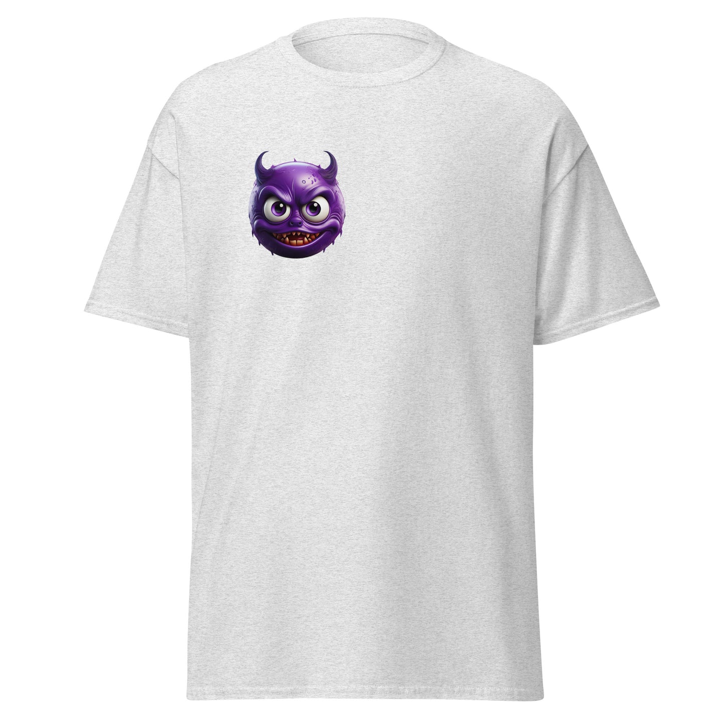 Mischievous Devil Emoji Unisex Tee - Trendy, Eco-Friendly Streetwear Graphic Tee, 100% Cotton, Unique Bold Design