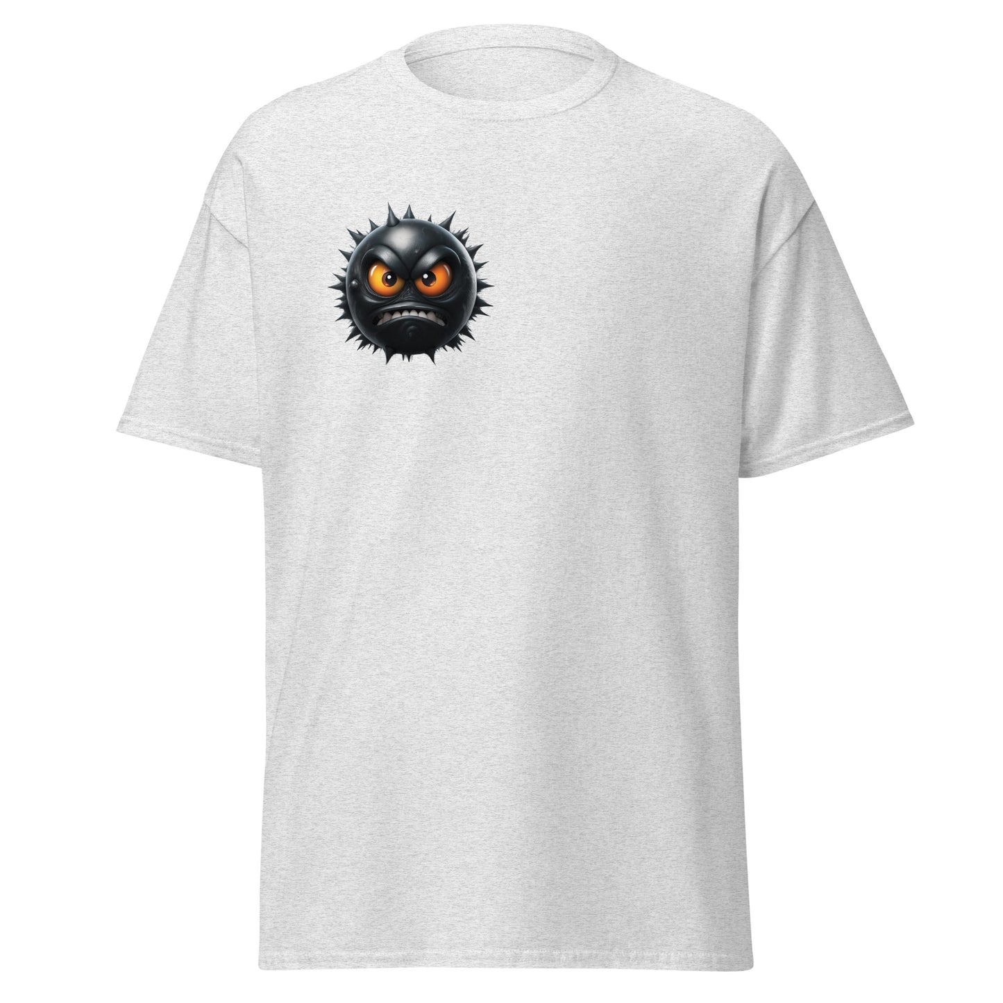 Raging Fury Emoji Unisex Tee, minimalist design on eco-friendly cotton, perfect for trendy streetwear and sustainable fashion lovers.