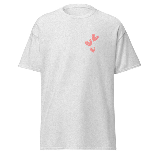 Triple Love Unisex classic tee - LUDE fashion, streetwear, unique designs, custom apparel, gift ideas, trendy, eco-friendly, statement pieces, graphic tees, sustainable fashion, minimalist, pop culture, creative prints, bold designs, limited edition, casual wear, artistic, lifestyle