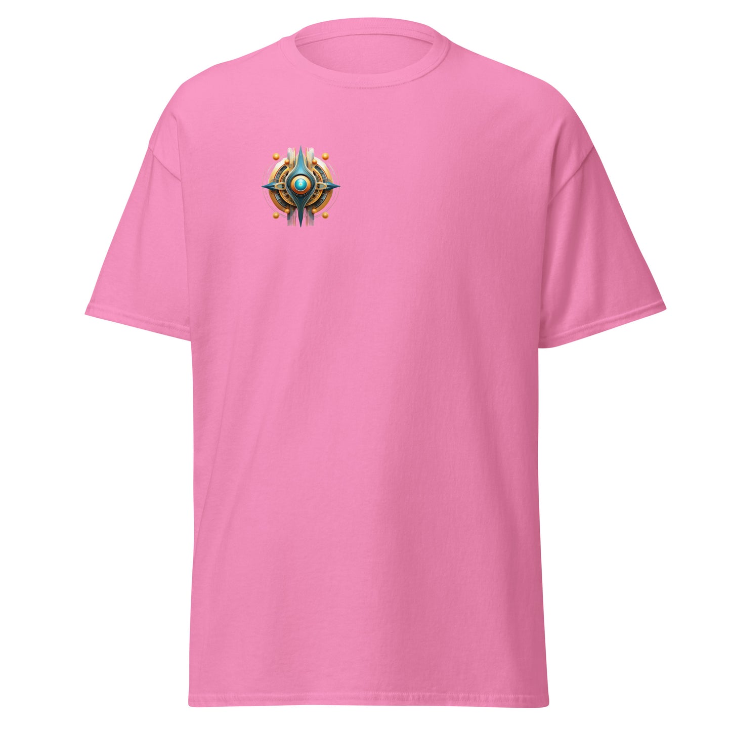 Pink Galactic Vibe Unisex Classic Tee with Artistic Bold Design, Eco-Friendly and Trendy Fashion Apparel