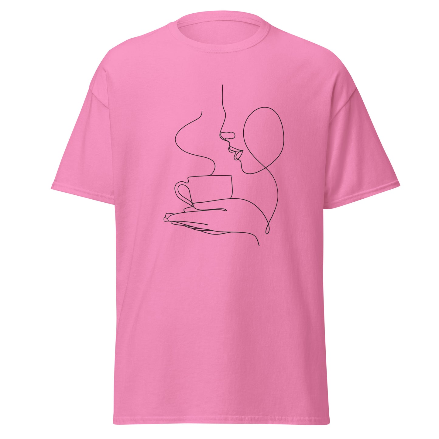 Steamy sips Unisex classic tee - LUDE fashion, streetwear, unique designs, custom apparel, gift ideas, trendy, eco-friendly, statement pieces, graphic tees, sustainable fashion, minimalist, pop culture, creative prints, bold designs, limited edition, casual wear, artistic, lifestyle