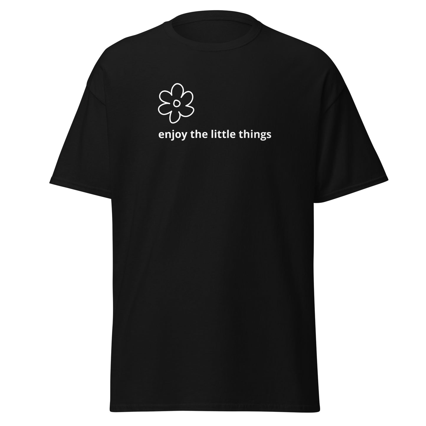 Enjoy the little things Unisex classic tee - LUDE fashion, streetwear, unique designs, custom apparel, gift ideas, trendy, eco-friendly, statement pieces, graphic tees, sustainable fashion, minimalist, pop culture, creative prints, bold designs, limited edition, casual wear, artistic, lifestyle