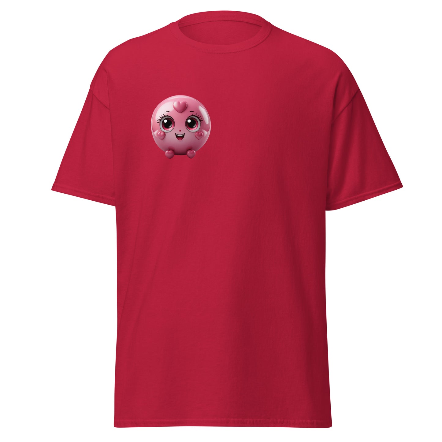 Love-Struck Emoji Unisex Tee in Red - Trendy Graphic T-Shirt, 100% Cotton Fashion, Perfect for Casual and Streetwear Outfits