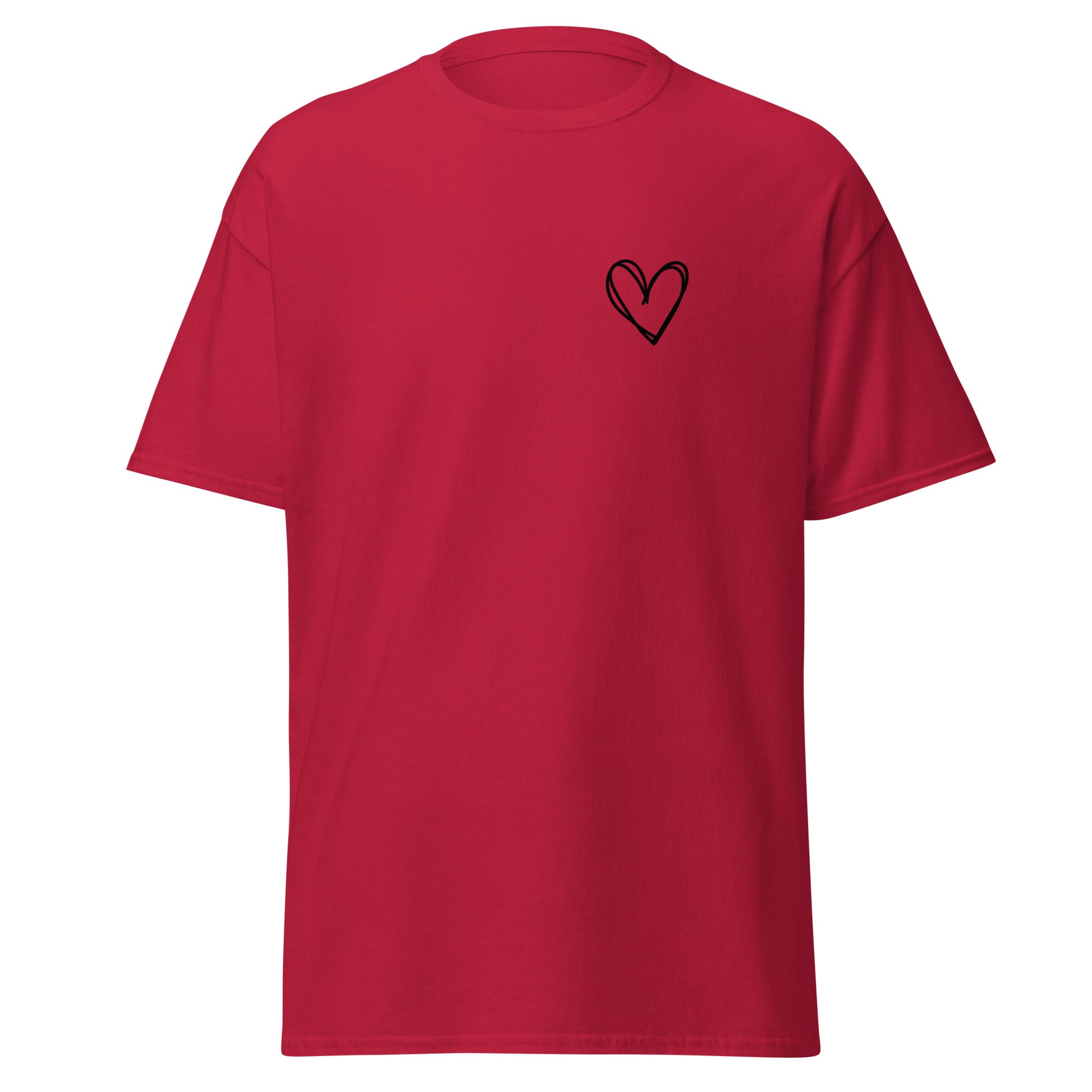 Simple heart Unisex classic tee - LUDE fashion, streetwear, unique designs, custom apparel, gift ideas, trendy, eco-friendly, statement pieces, graphic tees, sustainable fashion, minimalist, pop culture, creative prints, bold designs, limited edition, casual wear, artistic, lifestyle