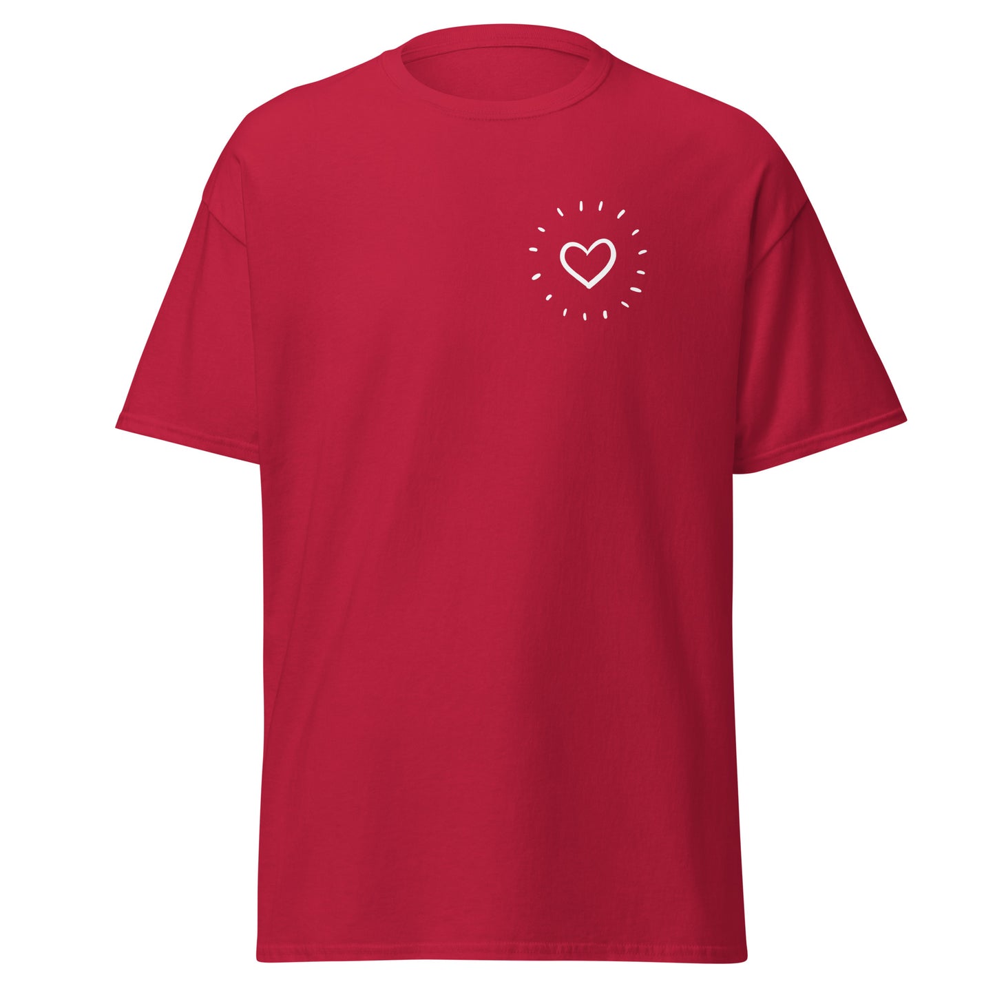 Sunshine heart Unisex classic tee - LUDE fashion, streetwear, unique designs, custom apparel, gift ideas, trendy, eco-friendly, statement pieces, graphic tees, sustainable fashion, minimalist, pop culture, creative prints, bold designs, limited edition, casual wear, artistic, lifestyle