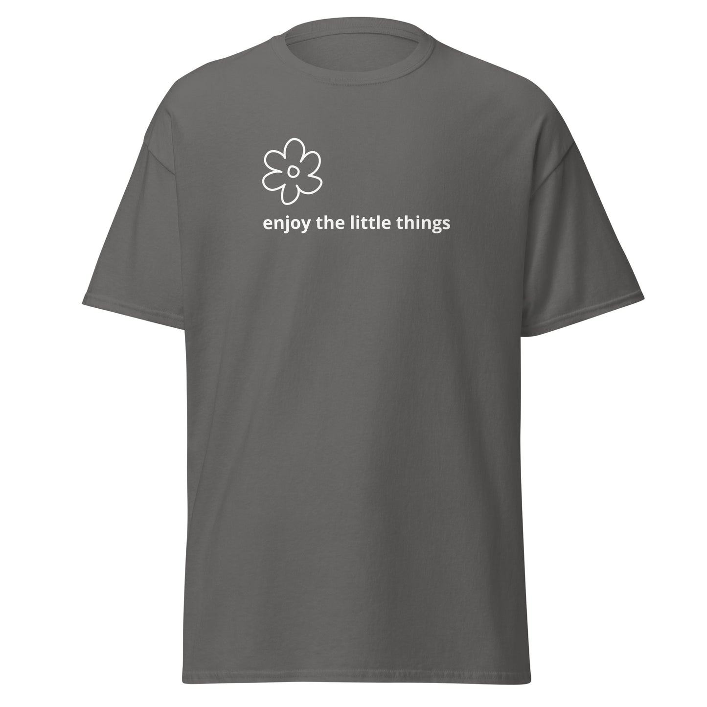 Enjoy the little things Unisex classic tee - LUDE fashion, streetwear, unique designs, custom apparel, gift ideas, trendy, eco-friendly, statement pieces, graphic tees, sustainable fashion, minimalist, pop culture, creative prints, bold designs, limited edition, casual wear, artistic, lifestyle