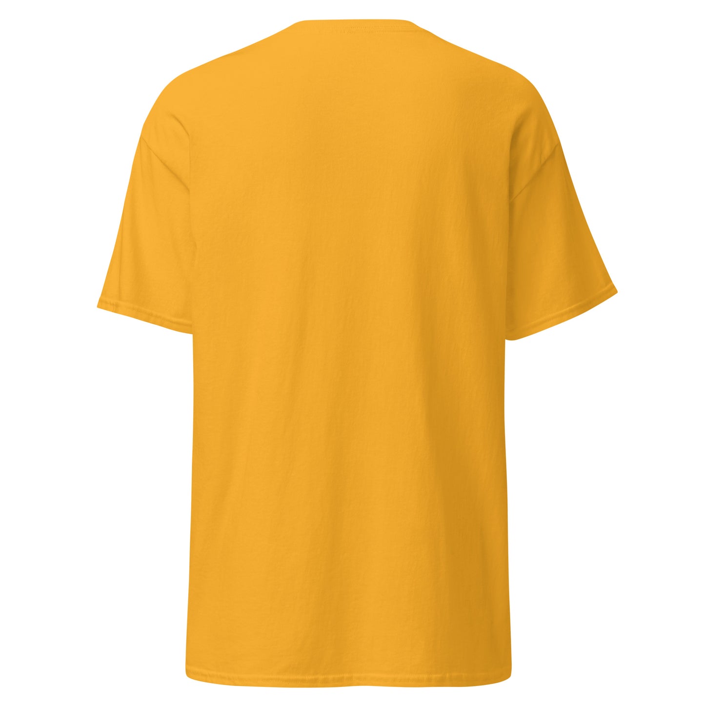 Yellow unisex classic tee in 100% cotton, perfect for streetwear and casual style. Sustainable fashion and minimalist design.