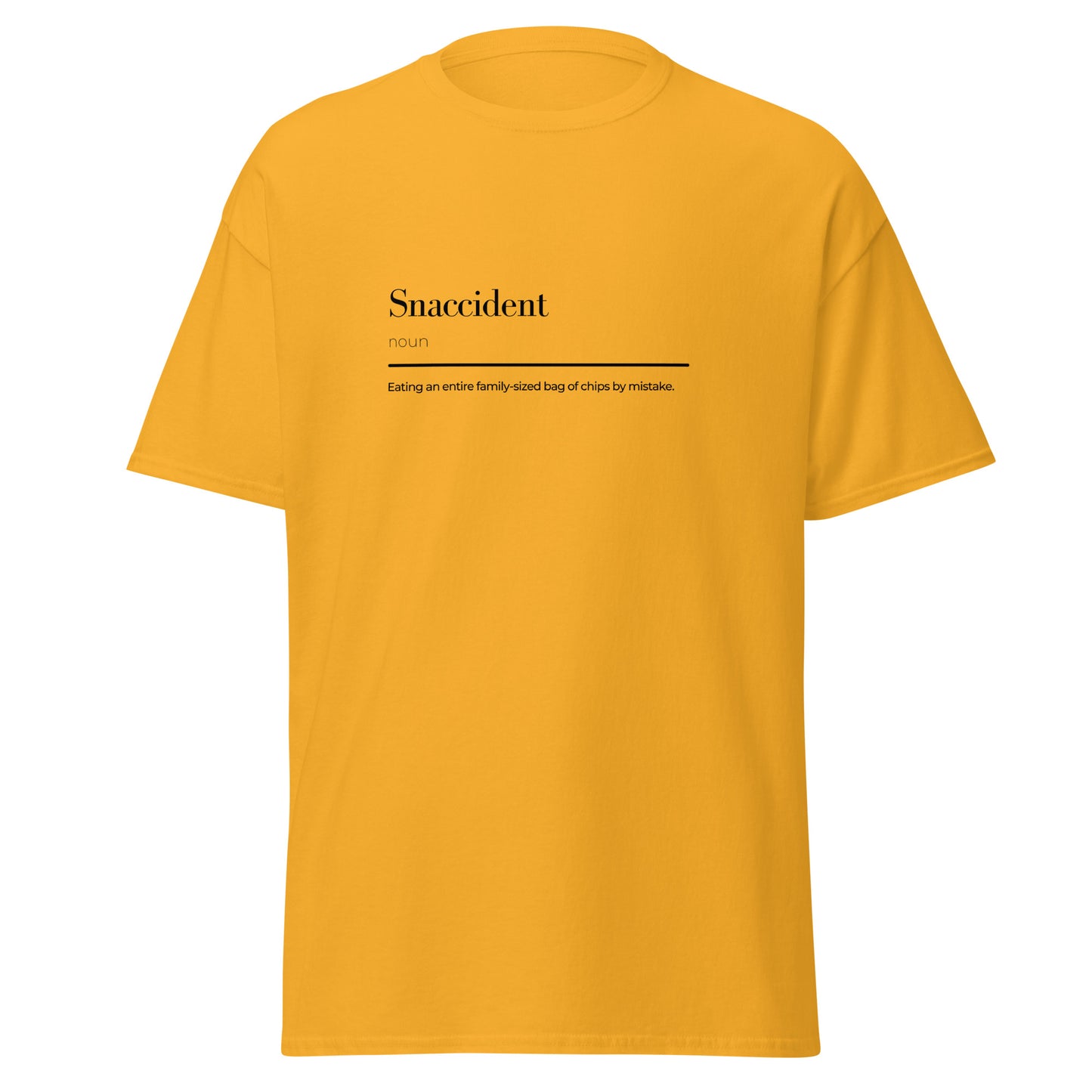 Snaccident Wortspiel Unisex klassisches T-Shirt