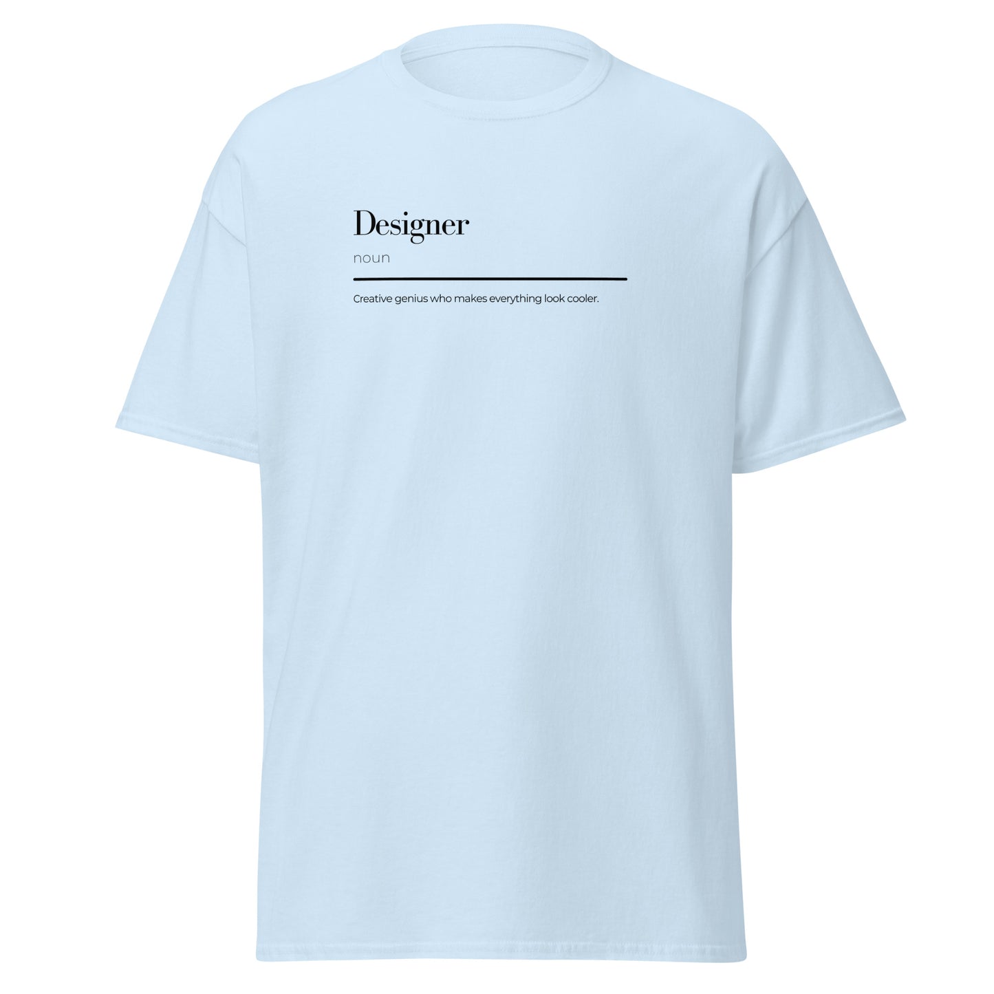 Unisex designer tee with unique wordplay, perfect for streetwear styling, crafted from eco-friendly cotton. Trendy minimalist fashion.