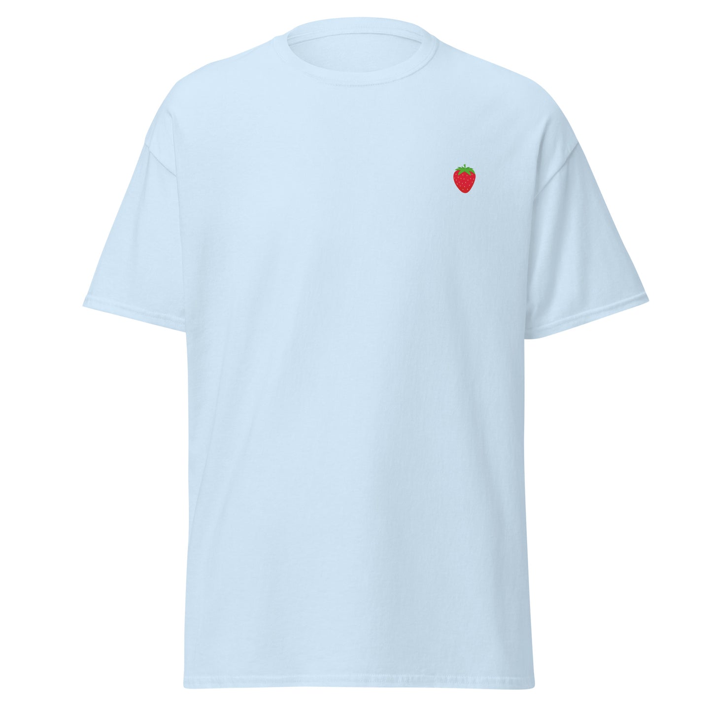 Berry Sweet unisex cotton tee with strawberry design, perfect for trendy streetwear and eco-friendly fashion enthusiasts.