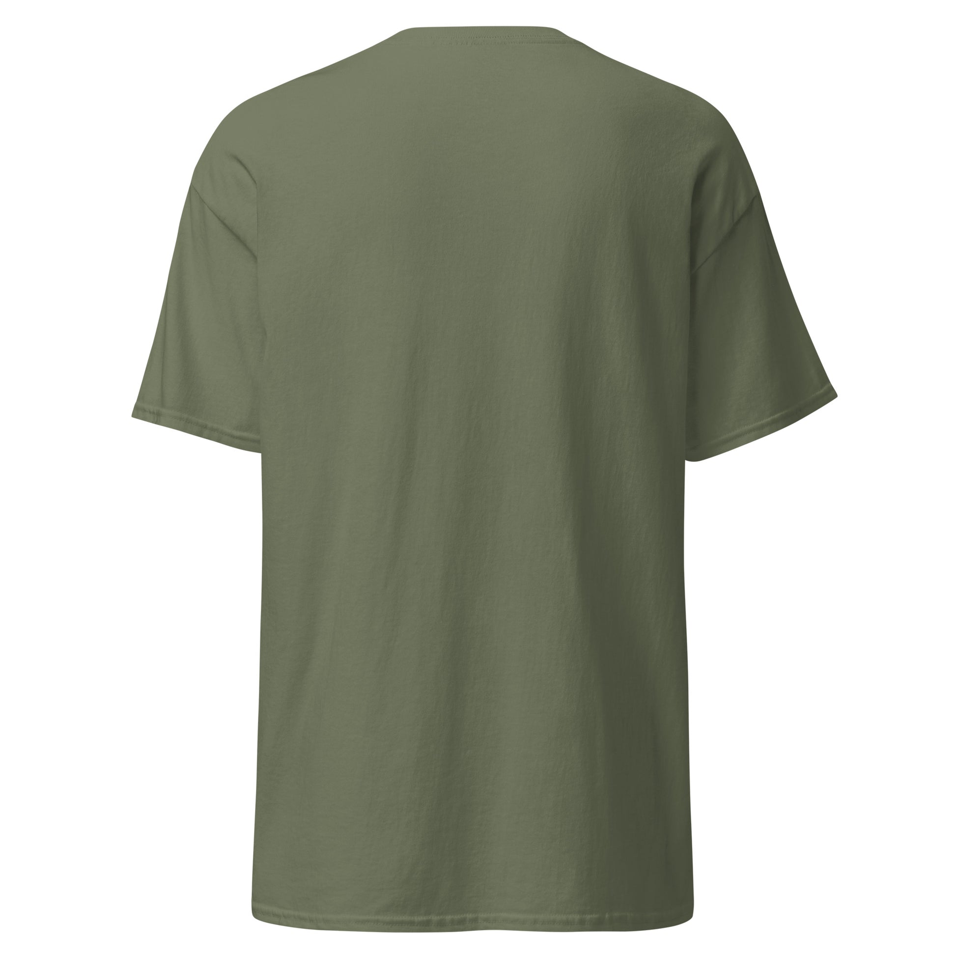 Olive green Pawfection unisex classic tee, perfect for streetwear fashion and eco-friendly style. 100% cotton, minimalist design.