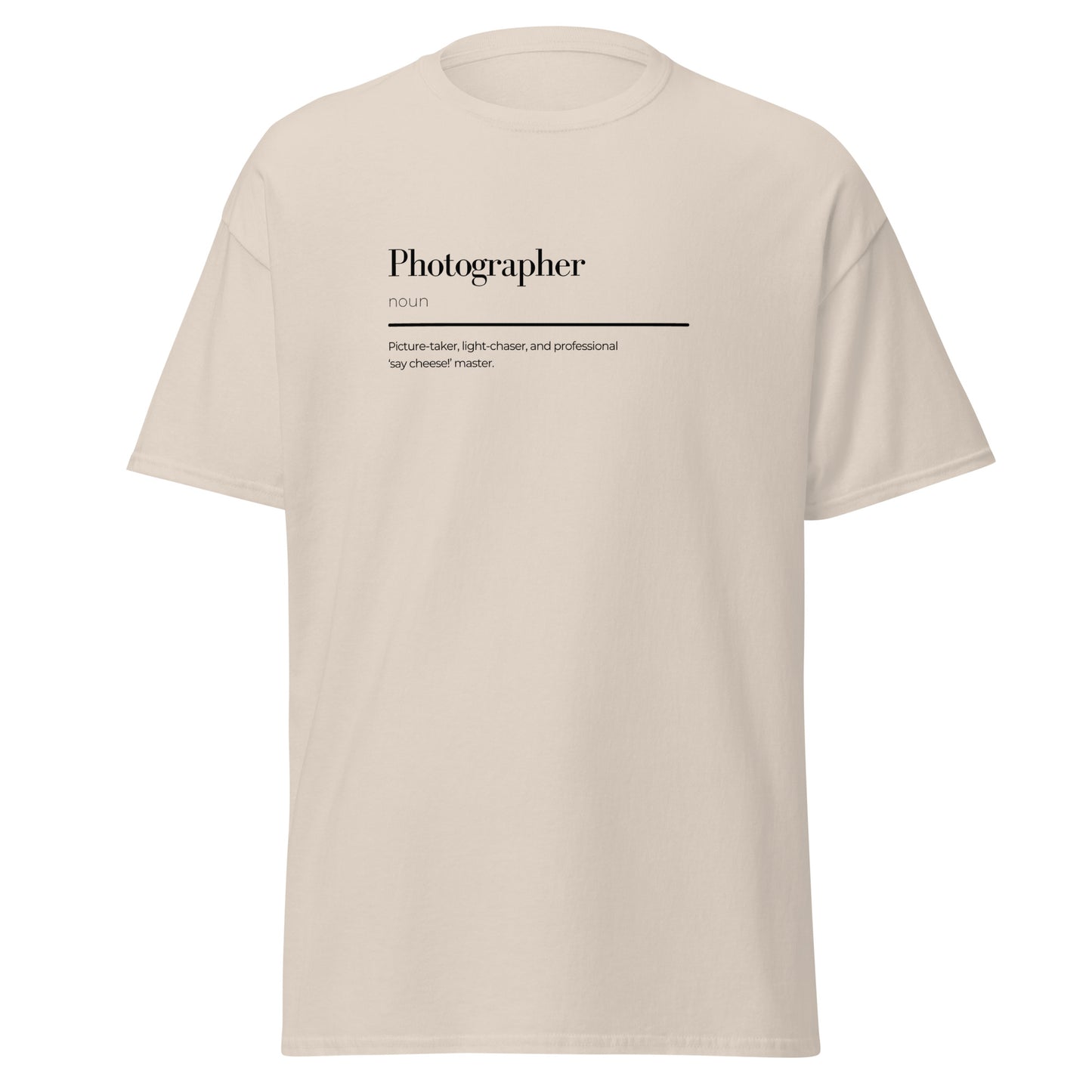 Unisex Photographer Wordplay Tee - 100% Cotton, Minimalist Graphic Design, Perfect for Casual Streetwear Fashion and Eco-Friendly Style