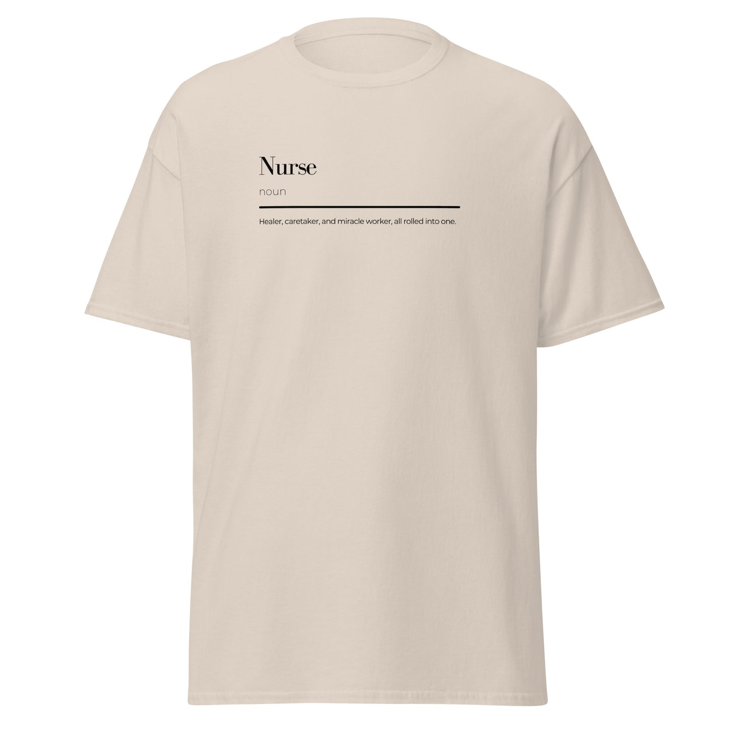 Nurse wordplay unisex tee with minimalist design, perfect for trendy streetwear and sustainable fashion lovers.