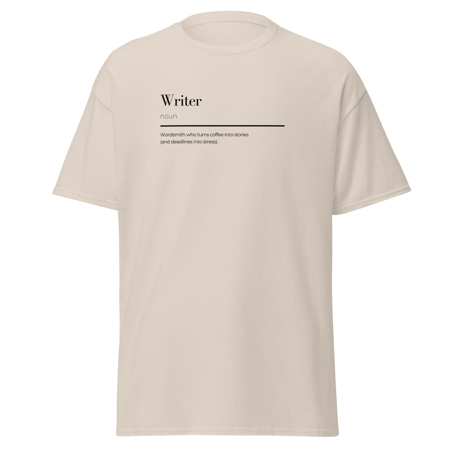 Unisex cotton tee with "Writer" wordplay design, perfect for trendy streetwear and eco-friendly fashion lovers.