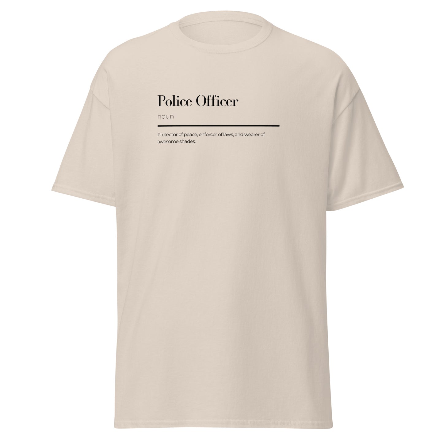 Unisex Police Officer Tee with Wordplay Design - 100% Cotton, Trendy Streetwear, Perfect for Casual and Sustainable Fashion Lovers