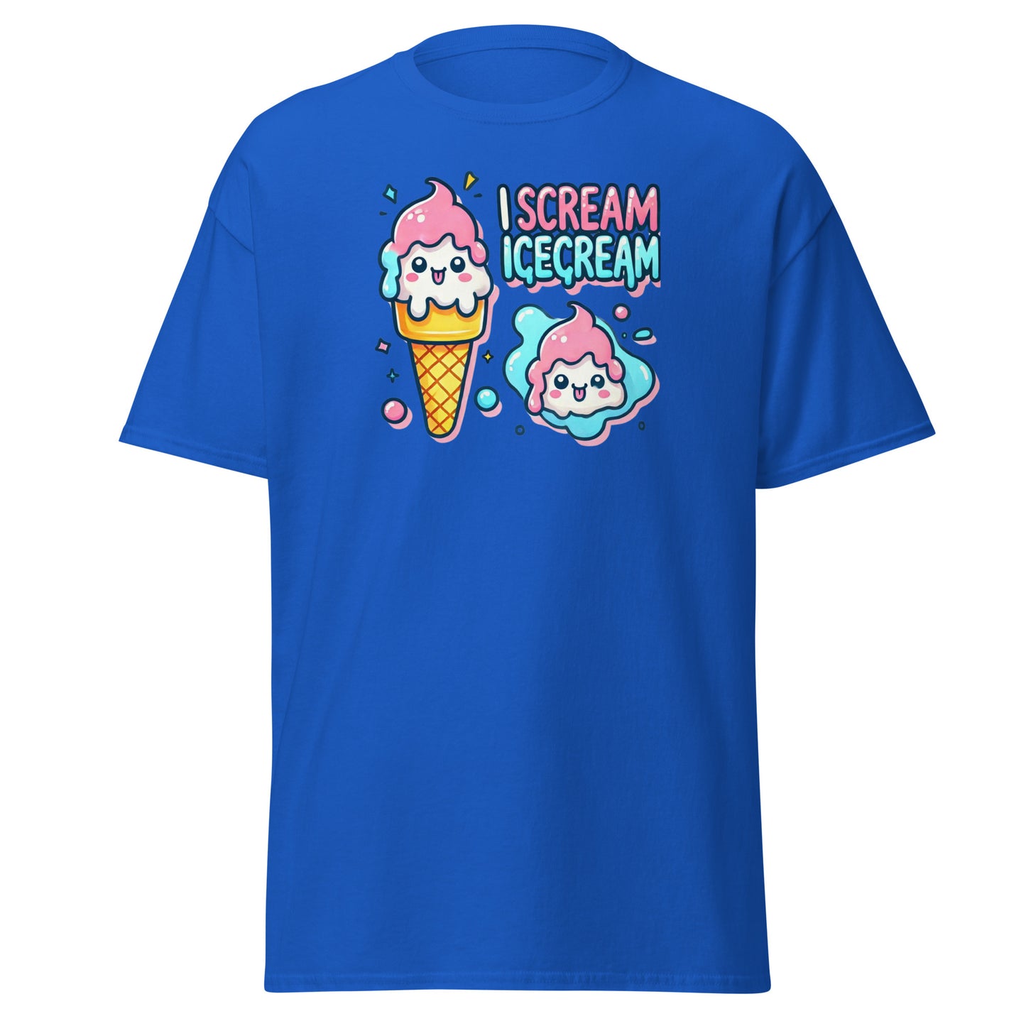 I scream ICE CREAM Unisex classic tee - LUDE fashion, streetwear, unique designs, custom apparel, gift ideas, trendy, eco-friendly, statement pieces, graphic tees, sustainable fashion, minimalist, pop culture, creative prints, bold designs, limited edition, casual wear, artistic, lifestyle