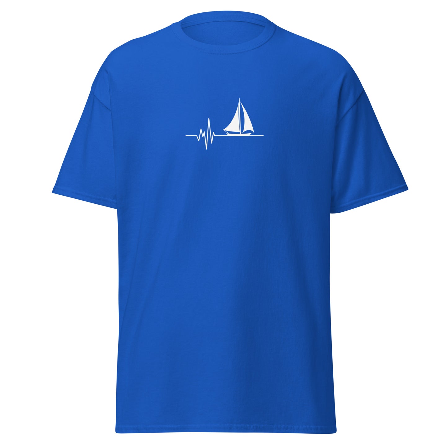 Sailing with heart Unisex classic tee - LUDE fashion, streetwear, unique designs, custom apparel, gift ideas, trendy, eco-friendly, statement pieces, graphic tees, sustainable fashion, minimalist, pop culture, creative prints, bold designs, limited edition, casual wear, artistic, lifestyle