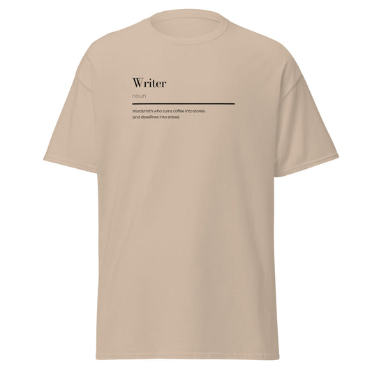 Writer wordplay Unisex classic tee - LUDE fashion, streetwear, unique designs, custom apparel, gift ideas, trendy, eco-friendly, statement pieces, graphic tees, sustainable fashion, minimalist, pop culture, creative prints, bold designs, limited edition, casual wear, artistic, lifestyle