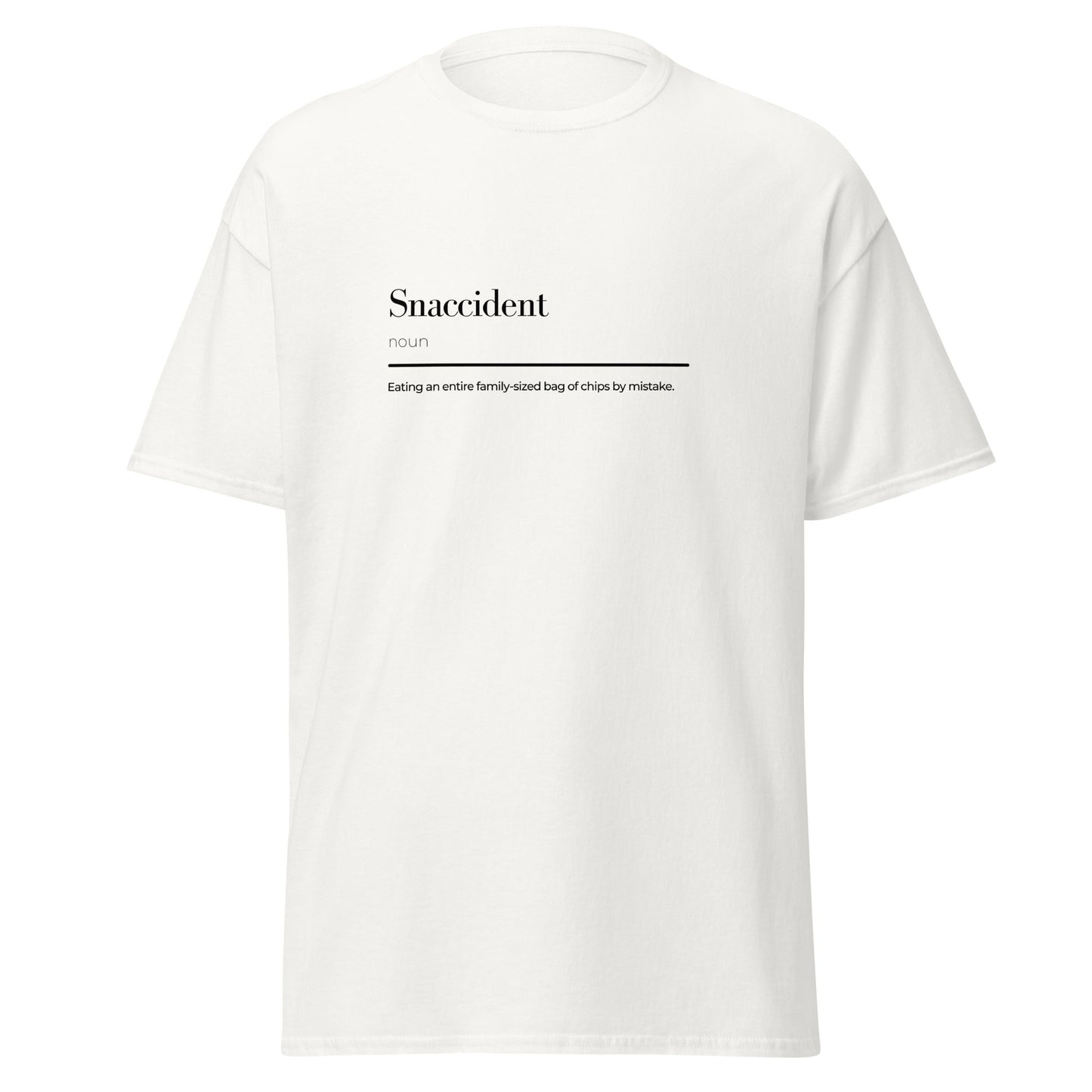 Snaccident Wortspiel Unisex klassisches T-Shirt