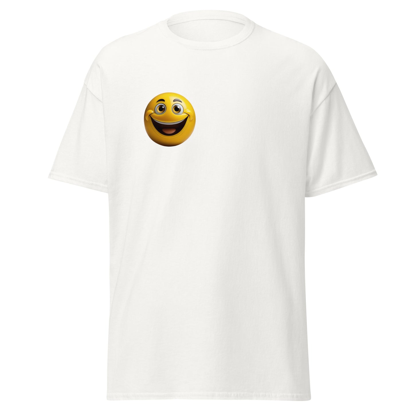 Cheerful Vibes Emoji Unisex Tee - Graphic Streetwear T-Shirt, 100% Cotton Casual Wear, Trendy Fashion Statement Piece