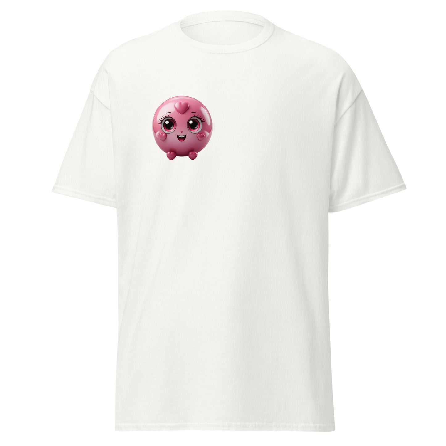 Love-Struck Emoji Unisex Tee with Creative Print - 100% Cotton Fashion Statement for Trendy Streetwear and Casual Style