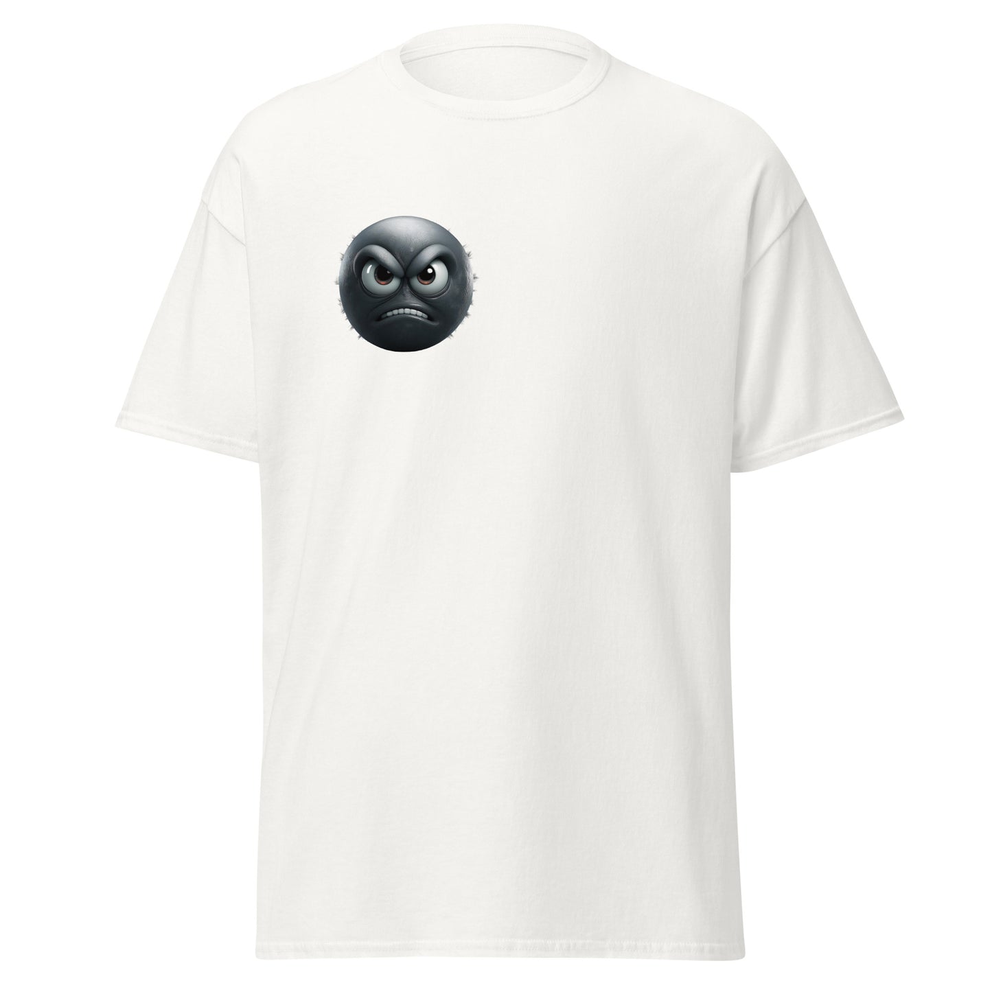 Annoyed Mood Emoji Unisex classic tee - LUDE fashion, streetwear, unique designs, custom apparel, gift ideas, trendy, eco-friendly, statement pieces, graphic tees, sustainable fashion, minimalist, pop culture, creative prints, bold designs, limited edition, casual wear, artistic, lifestyle