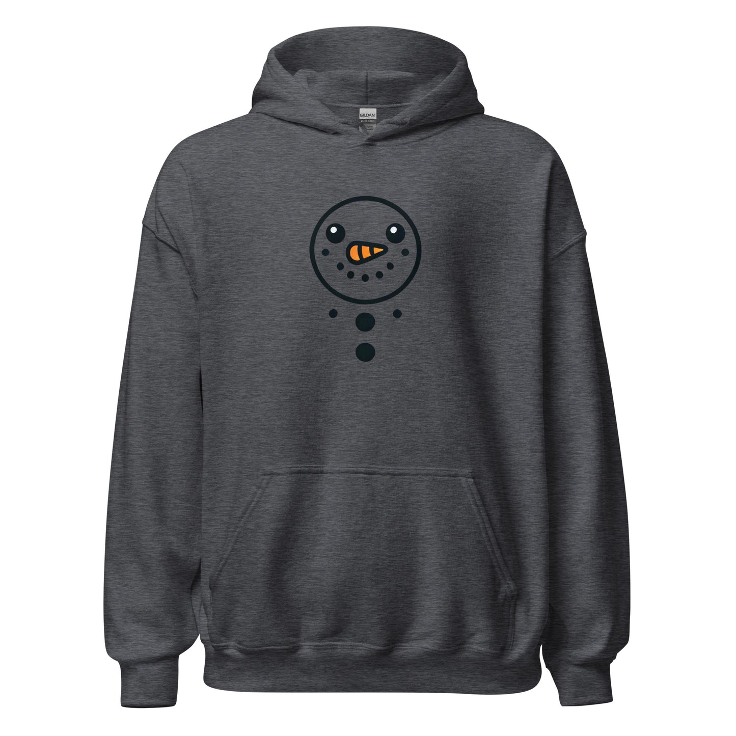 Frosty Smiles Unisex Hoodie - LUDE fashion, streetwear, unique designs, custom apparel, gift ideas, trendy, eco-friendly, statement pieces, graphic tees, sustainable fashion, minimalist, pop culture, creative prints, bold designs, limited edition, casual wear, artistic, lifestyle