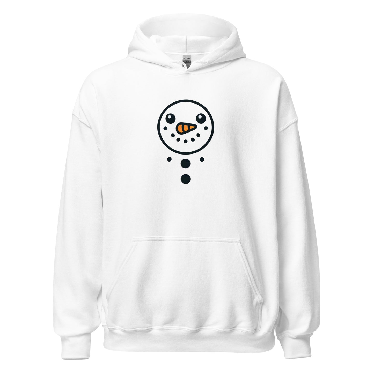 Frosty Smiles Unisex Hoodie - LUDE fashion, streetwear, unique designs, custom apparel, gift ideas, trendy, eco-friendly, statement pieces, graphic tees, sustainable fashion, minimalist, pop culture, creative prints, bold designs, limited edition, casual wear, artistic, lifestyle