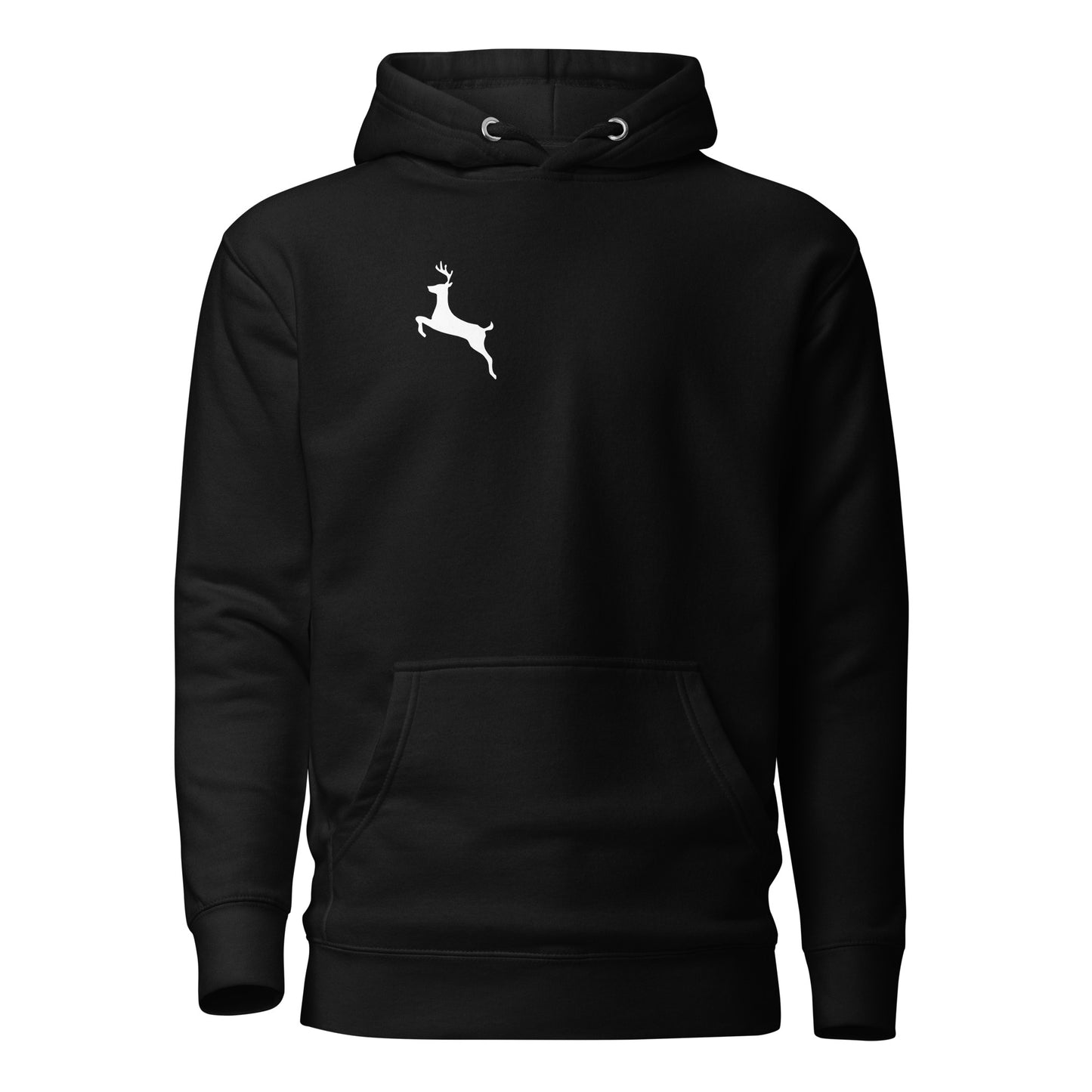 Deer Unisex Hoodie - LUDE fashion, streetwear, unique designs, custom apparel, gift ideas, trendy, eco-friendly, statement pieces, graphic tees, sustainable fashion, minimalist, pop culture, creative prints, bold designs, limited edition, casual wear, artistic, lifestyle