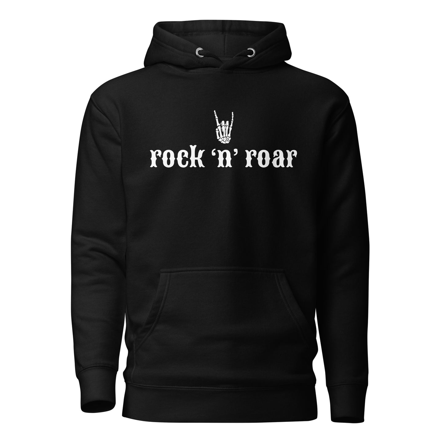 Rock ‘n’ Roar Unisex Hoodie - LUDE fashion, streetwear, unique designs, custom apparel, gift ideas, trendy, eco-friendly, statement pieces, graphic tees, sustainable fashion, minimalist, pop culture, creative prints, bold designs, limited edition, casual wear, artistic, lifestyle