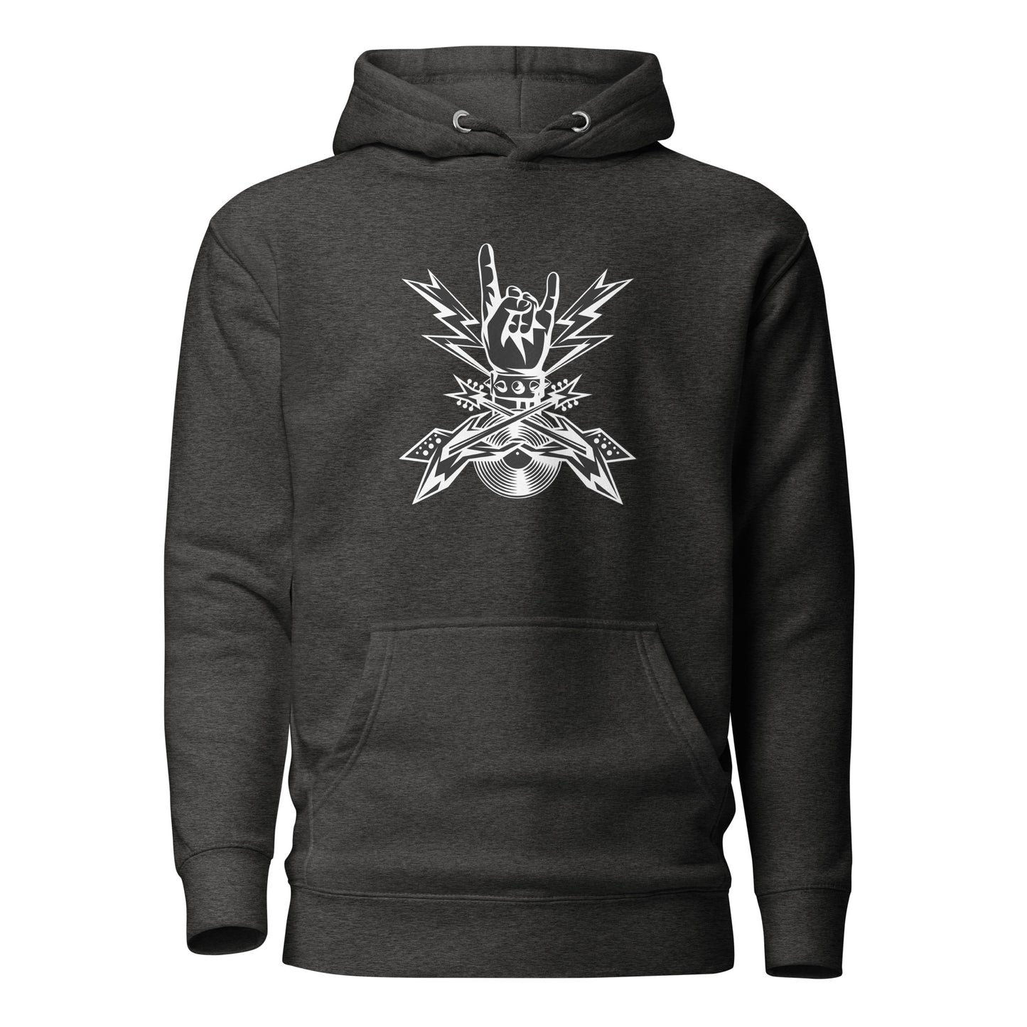 Rock Power Unleashed Unisex Hoodie - LUDE fashion, streetwear, unique designs, custom apparel, gift ideas, trendy, eco-friendly, statement pieces, graphic tees, sustainable fashion, minimalist, pop culture, creative prints, bold designs, limited edition, casual wear, artistic, lifestyle