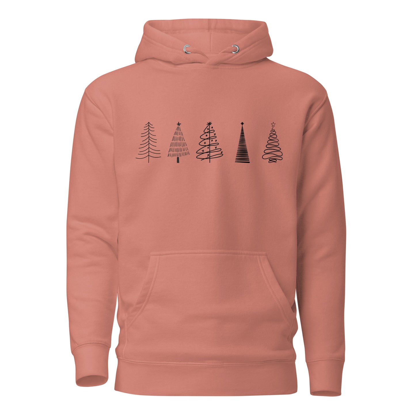 Christmas trees black bundle Unisex Hoodie