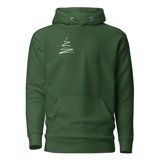 Christmas tree Unisex Hoodie - LUDE fashion, streetwear, unique designs, custom apparel, gift ideas, trendy, eco-friendly, statement pieces, graphic tees, sustainable fashion, minimalist, pop culture, creative prints, bold designs, limited edition, casual wear, artistic, lifestyle