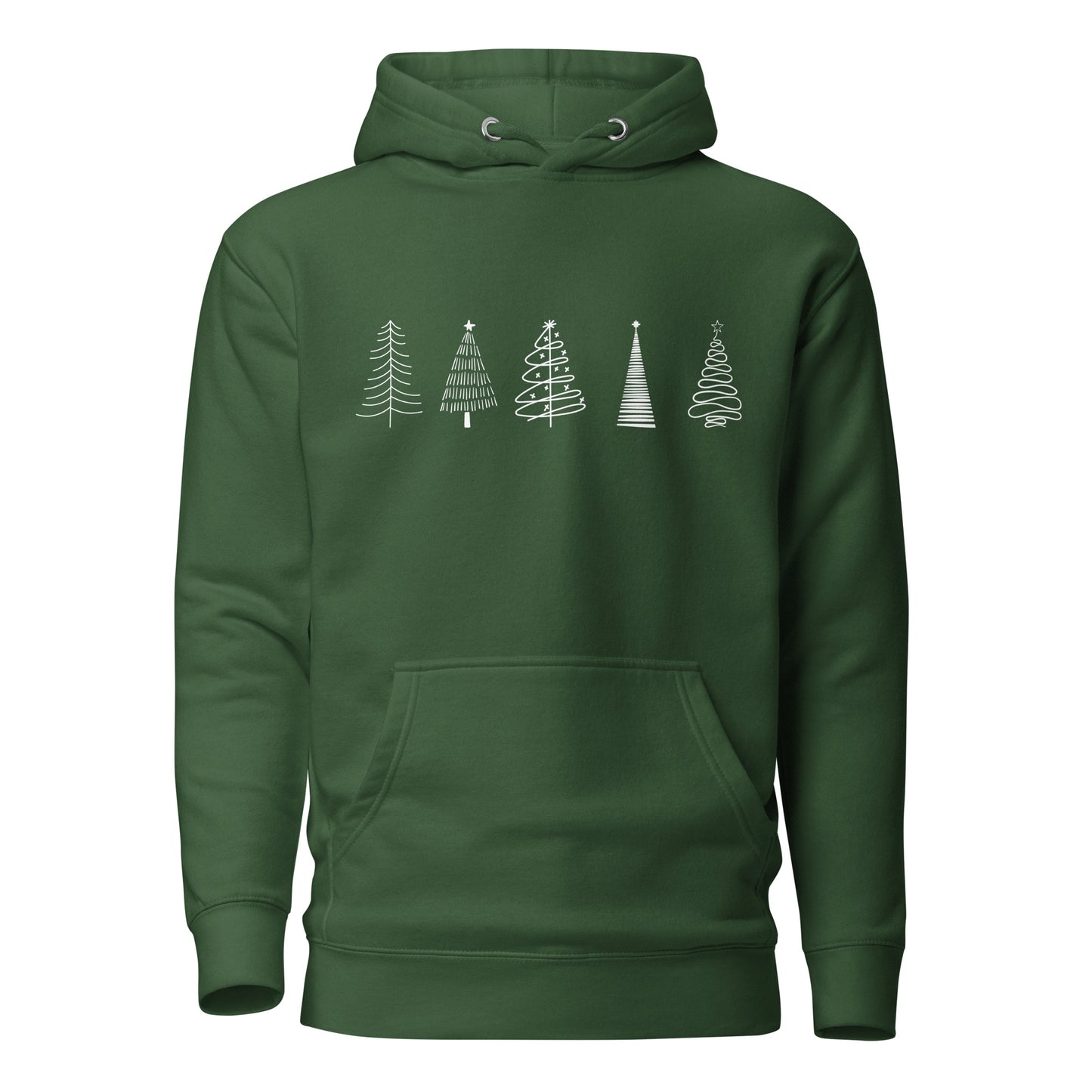 Christmas trees bundle Unisex Hoodie - LUDE fashion, streetwear, unique designs, custom apparel, gift ideas, trendy, eco-friendly, statement pieces, graphic tees, sustainable fashion, minimalist, pop culture, creative prints, bold designs, limited edition, casual wear, artistic, lifestyle