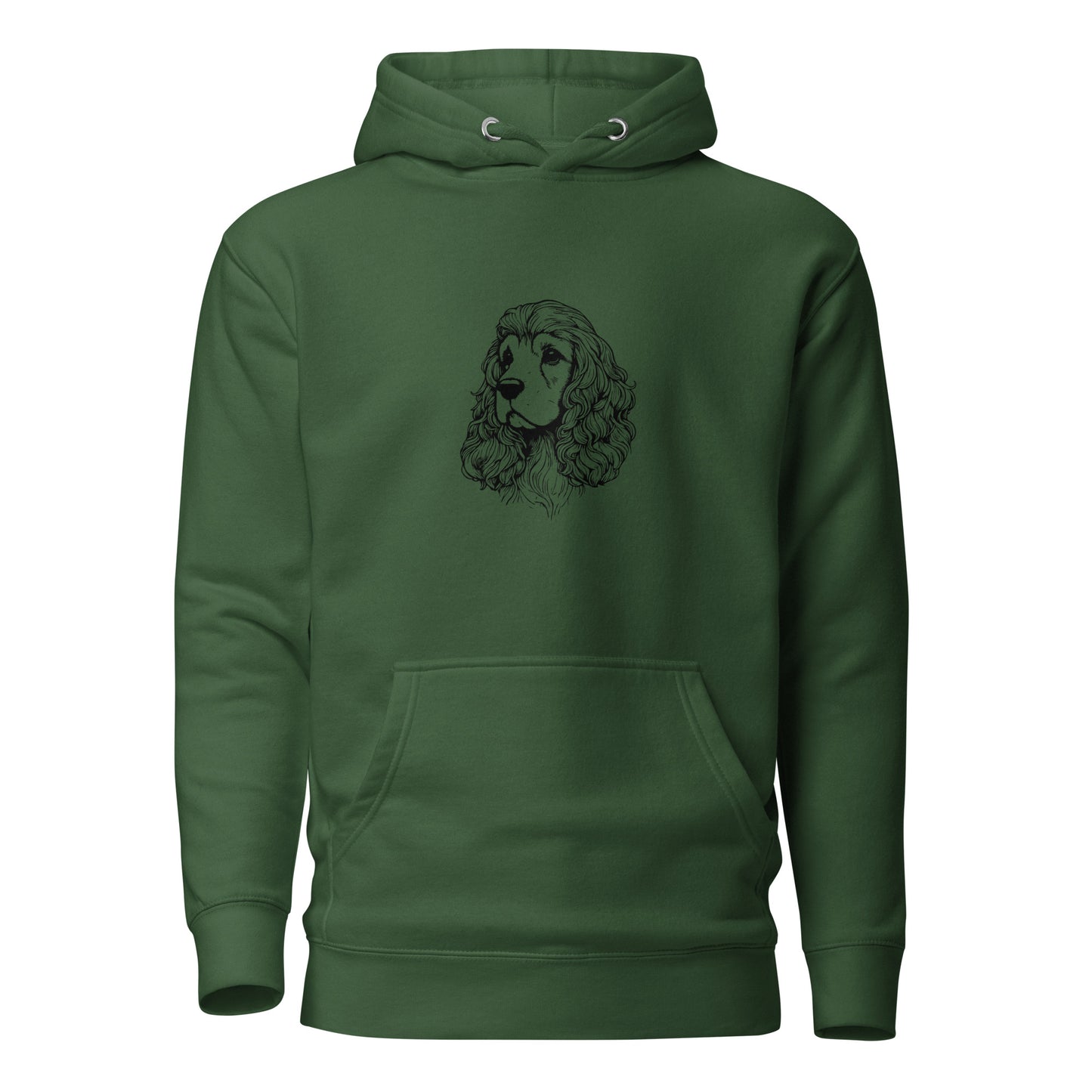 Spaniel Unisex Hoodie - LUDE fashion, streetwear, unique designs, custom apparel, gift ideas, trendy, eco-friendly, statement pieces, graphic tees, sustainable fashion, minimalist, pop culture, creative prints, bold designs, limited edition, casual wear, artistic, lifestyle