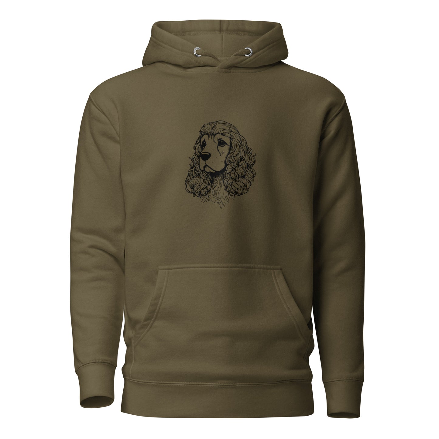 Spaniel Unisex Hoodie - LUDE fashion, streetwear, unique designs, custom apparel, gift ideas, trendy, eco-friendly, statement pieces, graphic tees, sustainable fashion, minimalist, pop culture, creative prints, bold designs, limited edition, casual wear, artistic, lifestyle