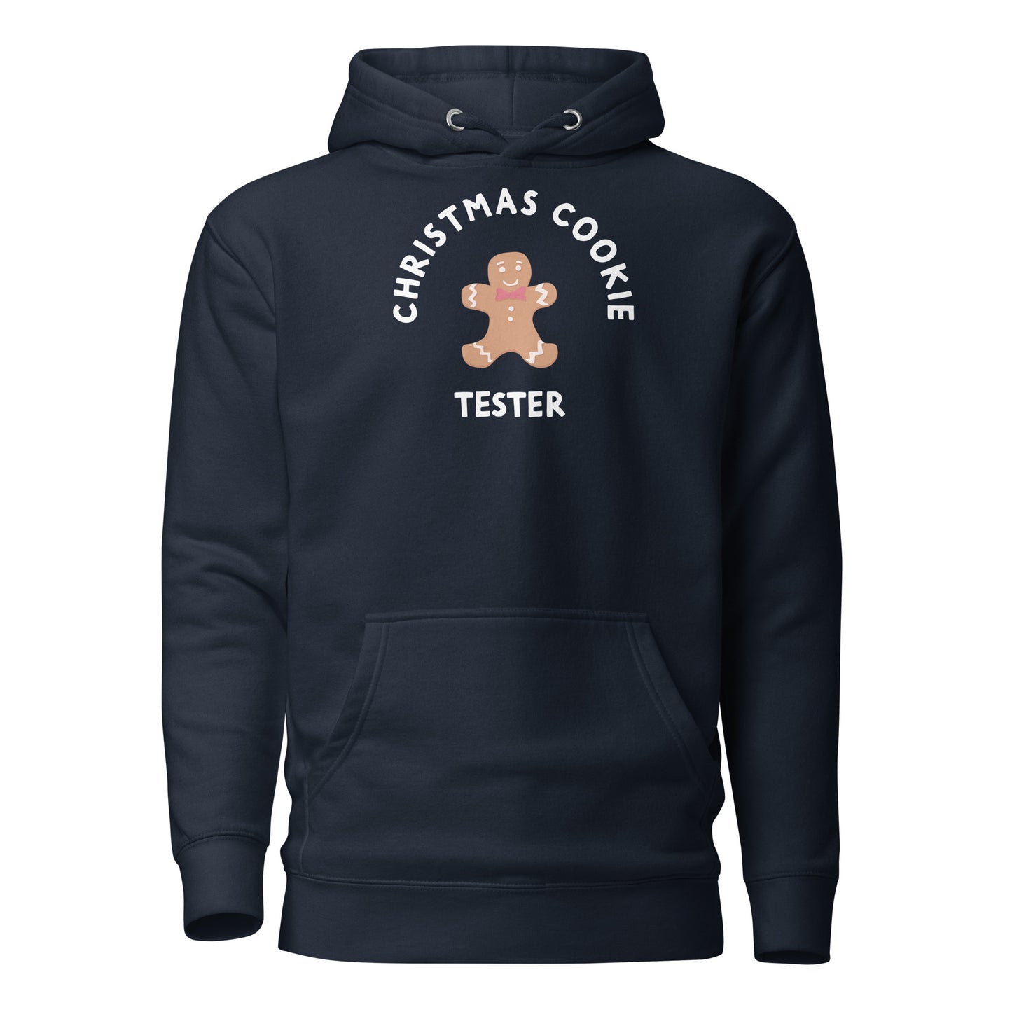 Christmas cookie TESTER Unisex Hoodie - LUDE fashion, streetwear, unique designs, custom apparel, gift ideas, trendy, eco-friendly, statement pieces, graphic tees, sustainable fashion, minimalist, pop culture, creative prints, bold designs, limited edition, casual wear, artistic, lifestyle