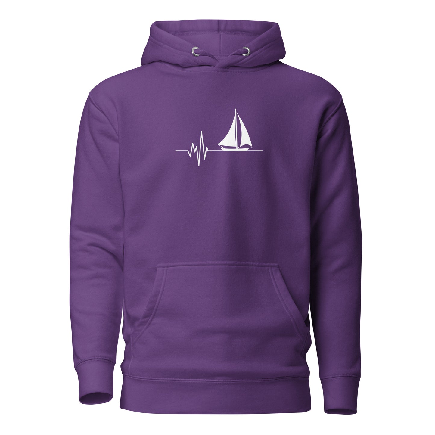 Sailing with heart Unisex Hoodie - LUDE fashion, streetwear, unique designs, custom apparel, gift ideas, trendy, eco-friendly, statement pieces, graphic tees, sustainable fashion, minimalist, pop culture, creative prints, bold designs, limited edition, casual wear, artistic, lifestyle