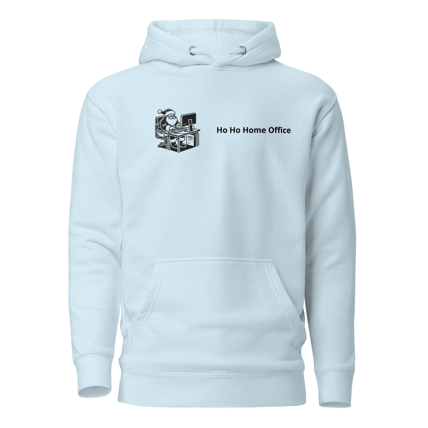 Ho Ho Home Office Unisex Hoodie - LUDE fashion, streetwear, unique designs, custom apparel, gift ideas, trendy, eco-friendly, statement pieces, graphic tees, sustainable fashion, minimalist, pop culture, creative prints, bold designs, limited edition, casual wear, artistic, lifestyle