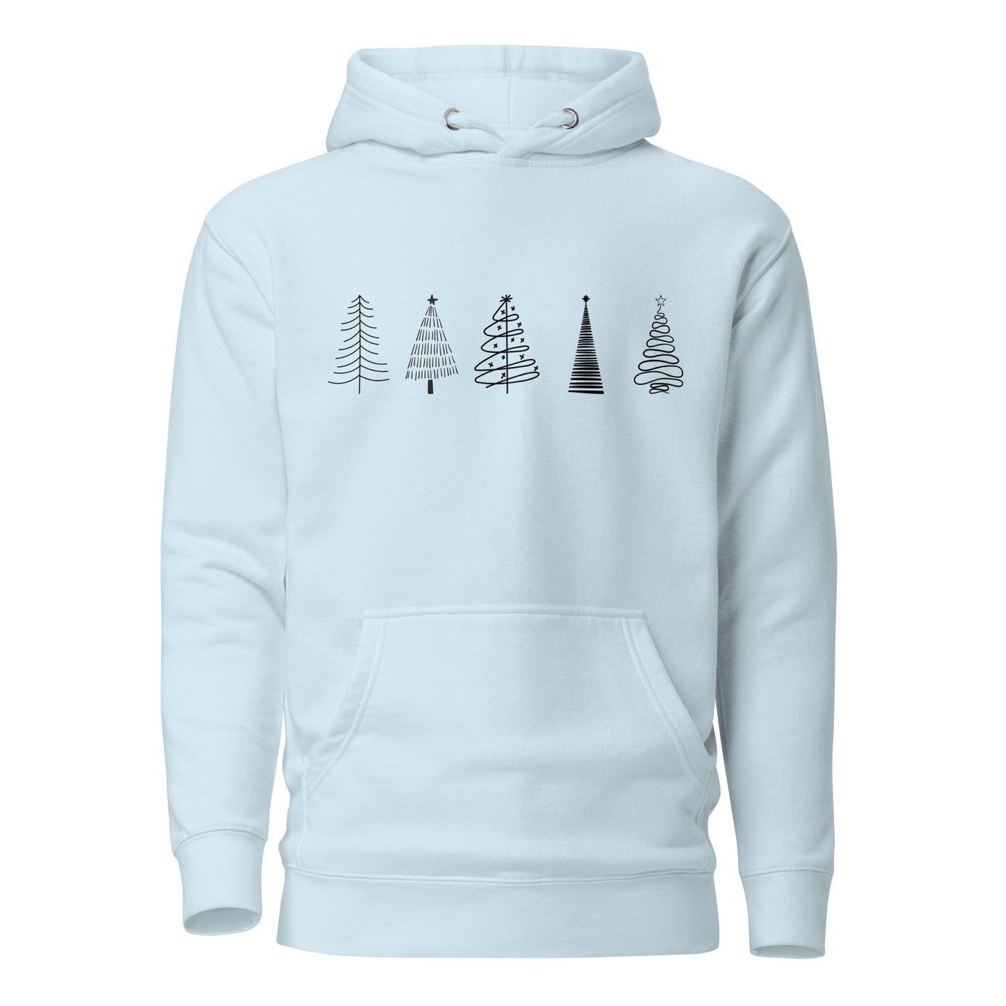 Christmas trees black bundle Unisex Hoodie