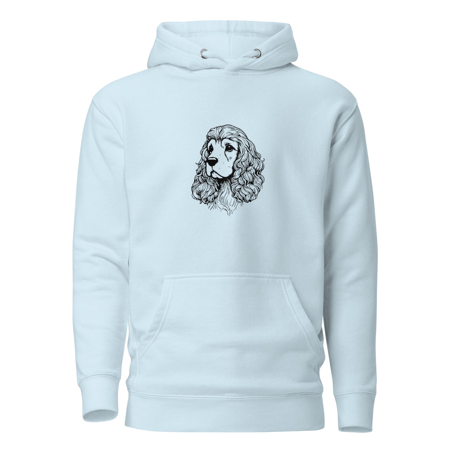 Spaniel Unisex Hoodie - LUDE fashion, streetwear, unique designs, custom apparel, gift ideas, trendy, eco-friendly, statement pieces, graphic tees, sustainable fashion, minimalist, pop culture, creative prints, bold designs, limited edition, casual wear, artistic, lifestyle