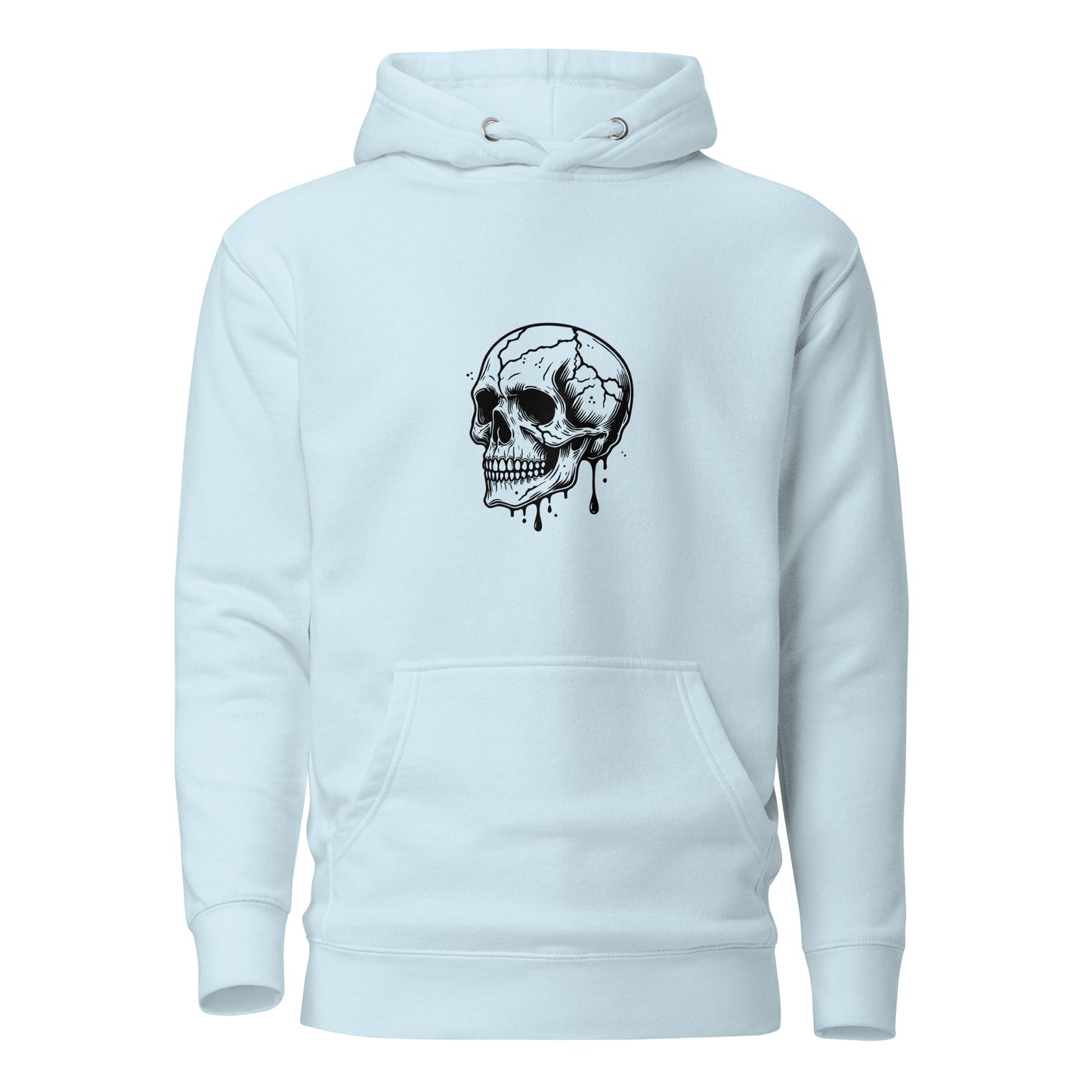 Blood drip skull Unisex Hoodie - LUDE fashion, streetwear, unique designs, custom apparel, gift ideas, trendy, eco-friendly, statement pieces, graphic tees, sustainable fashion, minimalist, pop culture, creative prints, bold designs, limited edition, casual wear, artistic, lifestyle